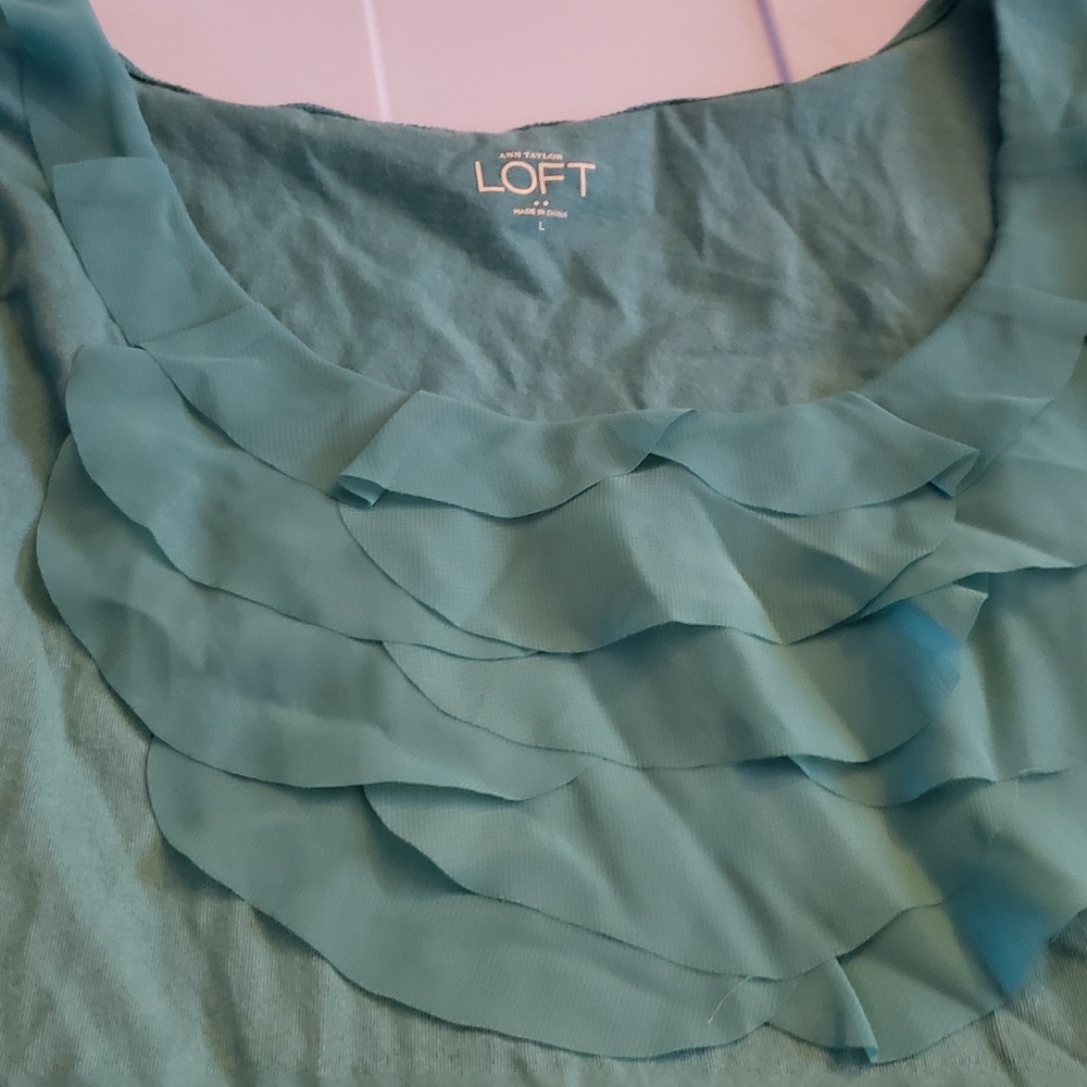 L Teal Sleeveless Top